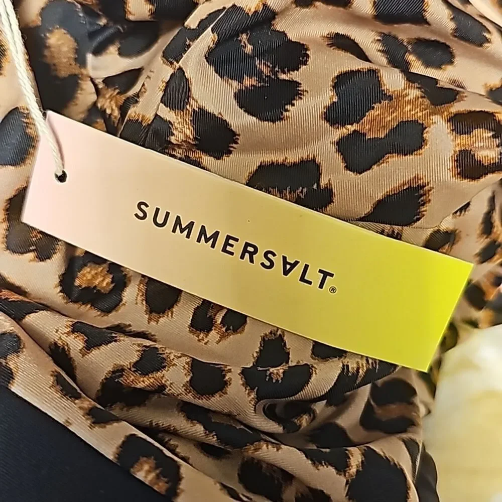 Summersalt Women’s The Surf Leo Leopard Print One-piece Swimsuit Size 4